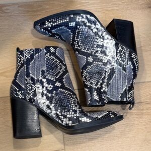 Marc Fisher Oshay Snakeskin Booties